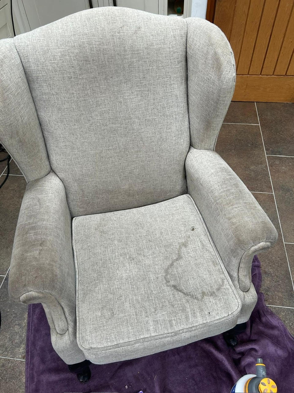 Before Upholstery Cleaning